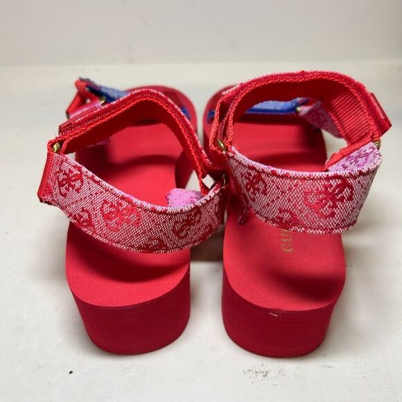 GUESS Womens 8.5 M Medium Pink Avin Logo Sport Rose Platform Sandals NIB HC8 - Picture 4 of 4